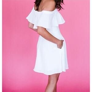 Black Halo Dress Size 10 White Penelope Off Shoulder Graduation Fairy Cocktail